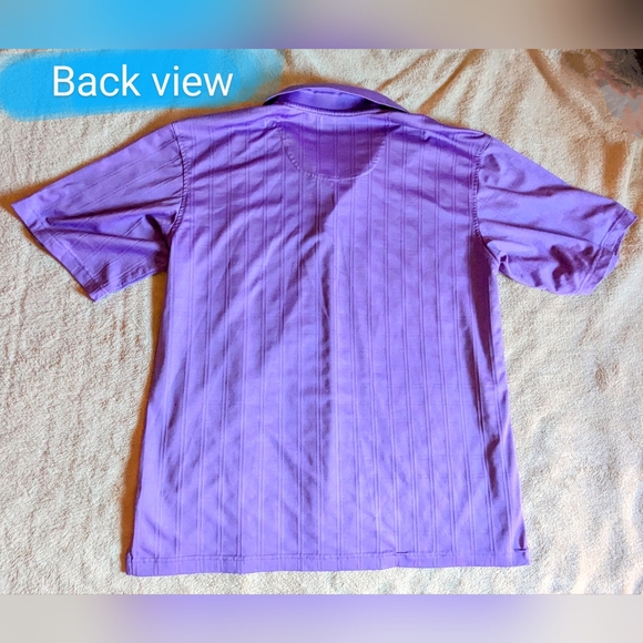 Kirkland Size Lg Men's, GUC purple square pattern polo shirt 🤩HOST PICK🤩 - Picture 12 of 14